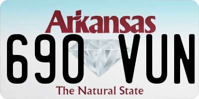 AR license plate 690VUN