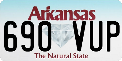 AR license plate 690VUP