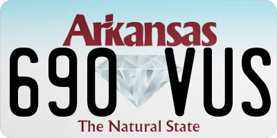 AR license plate 690VUS