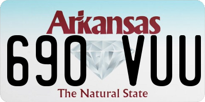 AR license plate 690VUU