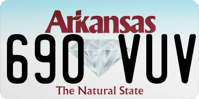 AR license plate 690VUV