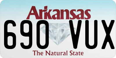 AR license plate 690VUX