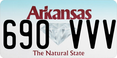 AR license plate 690VVV