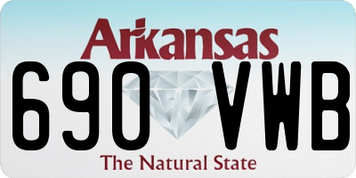 AR license plate 690VWB