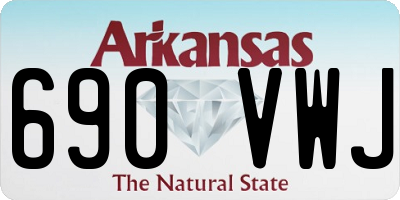 AR license plate 690VWJ