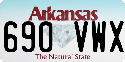 AR license plate 690VWX