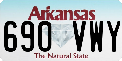 AR license plate 690VWY