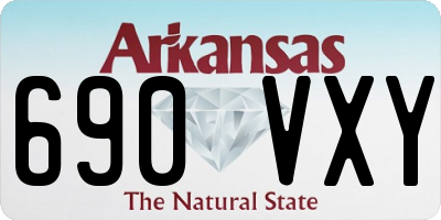 AR license plate 690VXY