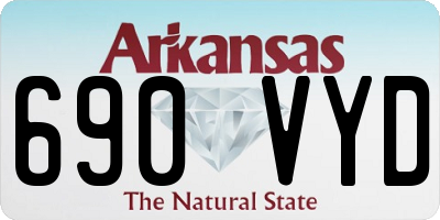 AR license plate 690VYD
