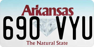 AR license plate 690VYU