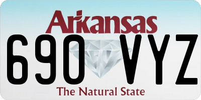 AR license plate 690VYZ