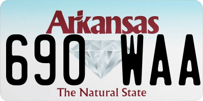 AR license plate 690WAA