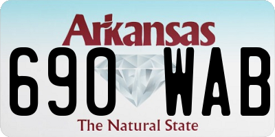 AR license plate 690WAB