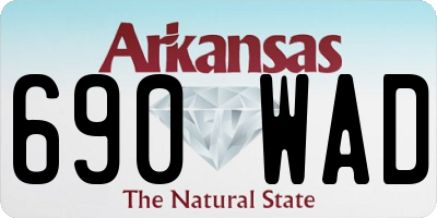 AR license plate 690WAD