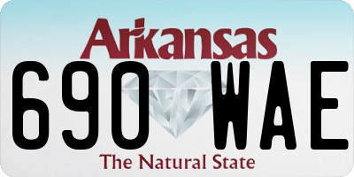 AR license plate 690WAE