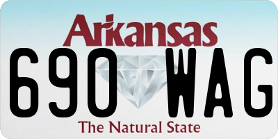 AR license plate 690WAG