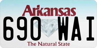 AR license plate 690WAI
