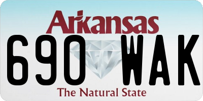 AR license plate 690WAK