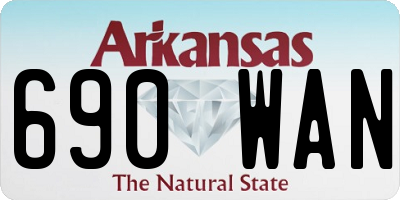 AR license plate 690WAN