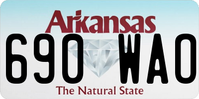 AR license plate 690WAO