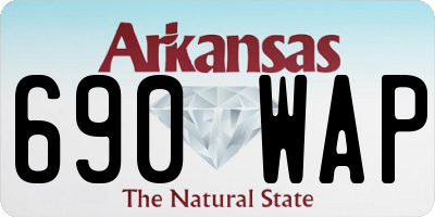 AR license plate 690WAP