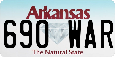 AR license plate 690WAR