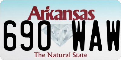AR license plate 690WAW