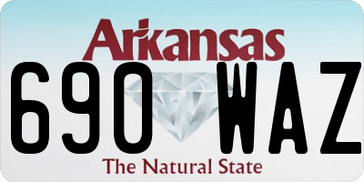 AR license plate 690WAZ