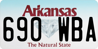 AR license plate 690WBA