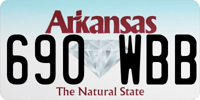 AR license plate 690WBB