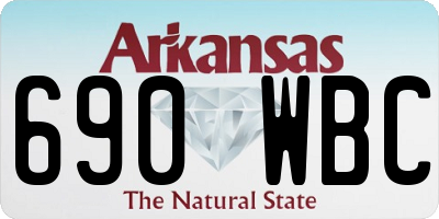 AR license plate 690WBC