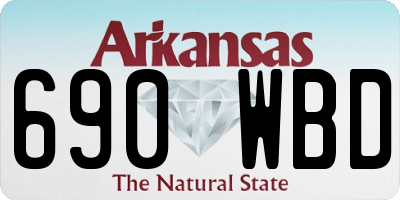 AR license plate 690WBD