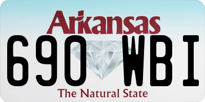 AR license plate 690WBI