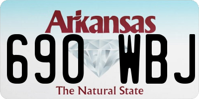 AR license plate 690WBJ