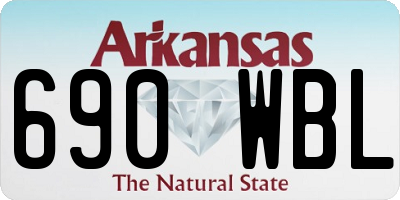 AR license plate 690WBL