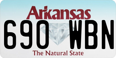 AR license plate 690WBN