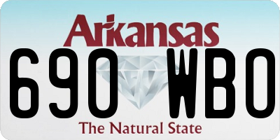 AR license plate 690WBO