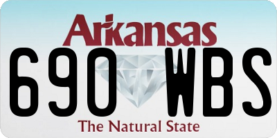 AR license plate 690WBS
