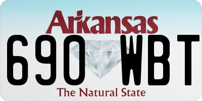 AR license plate 690WBT