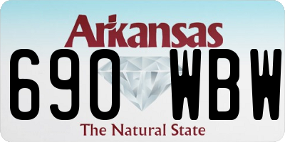 AR license plate 690WBW