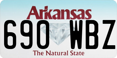 AR license plate 690WBZ