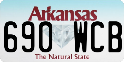 AR license plate 690WCB