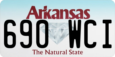 AR license plate 690WCI
