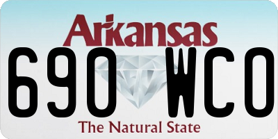 AR license plate 690WCO