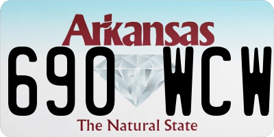 AR license plate 690WCW