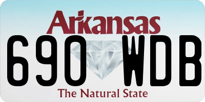 AR license plate 690WDB