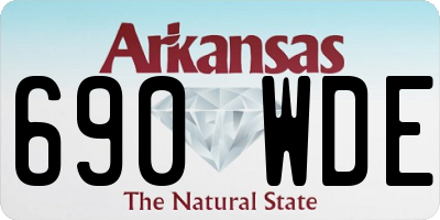 AR license plate 690WDE