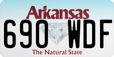 AR license plate 690WDF