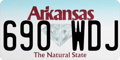 AR license plate 690WDJ