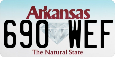 AR license plate 690WEF